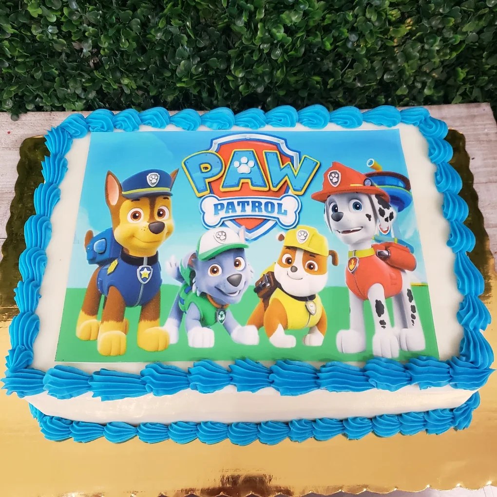 Blue themed cake