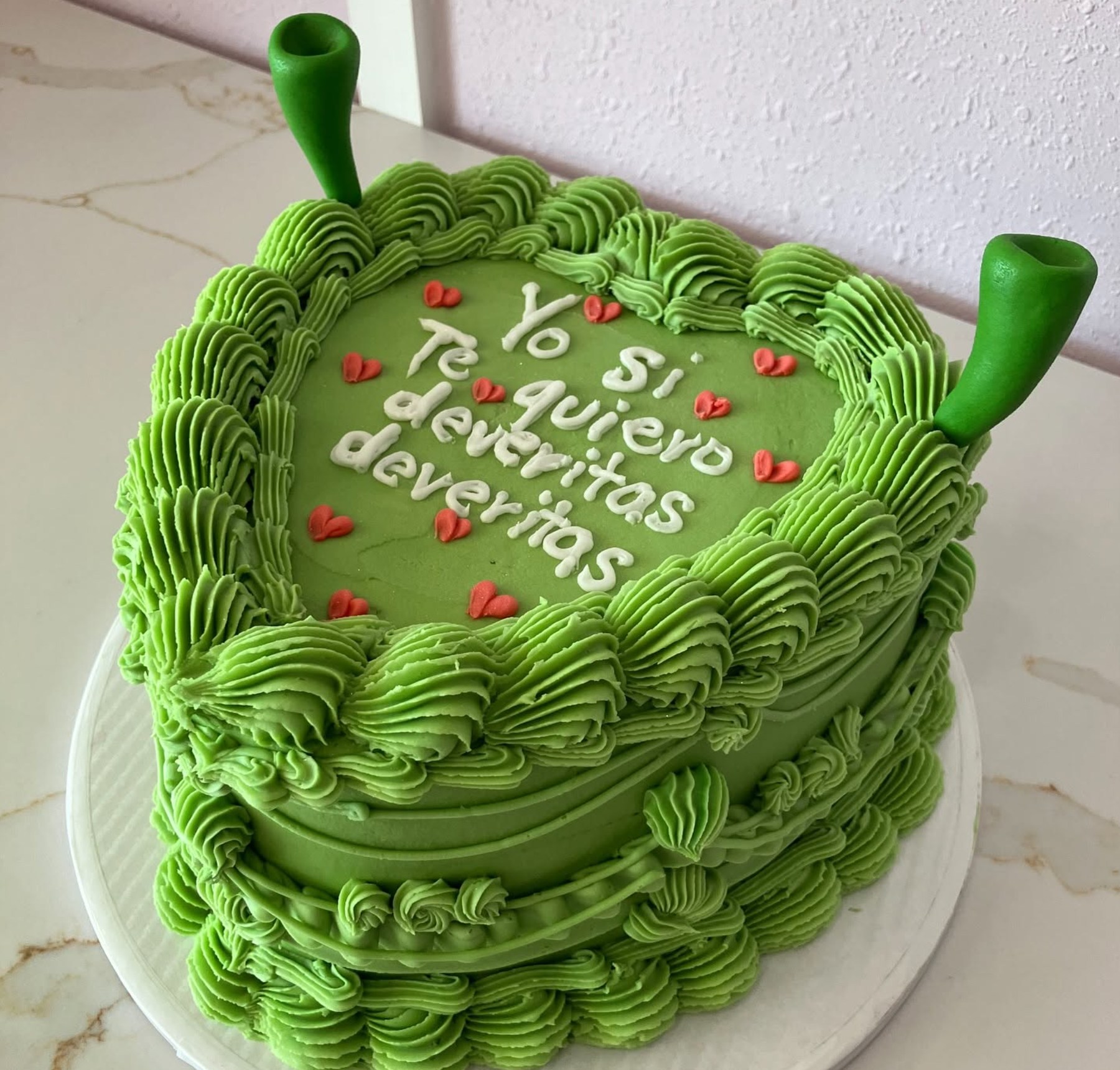 Green themed cake
