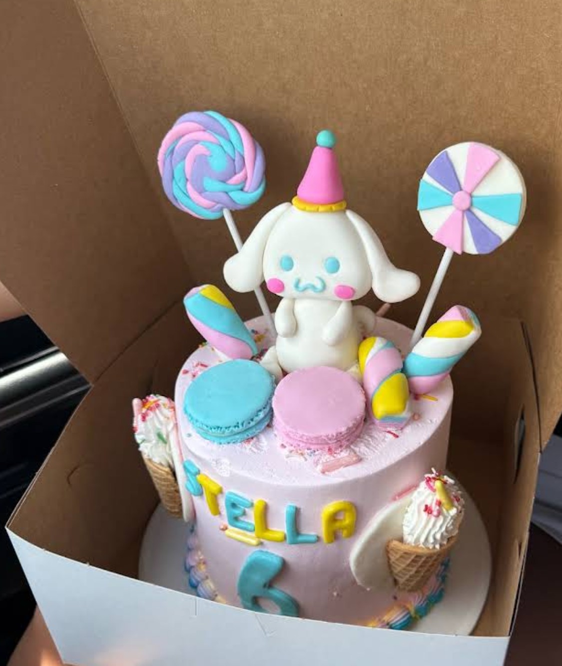 Pastel candy themed cake