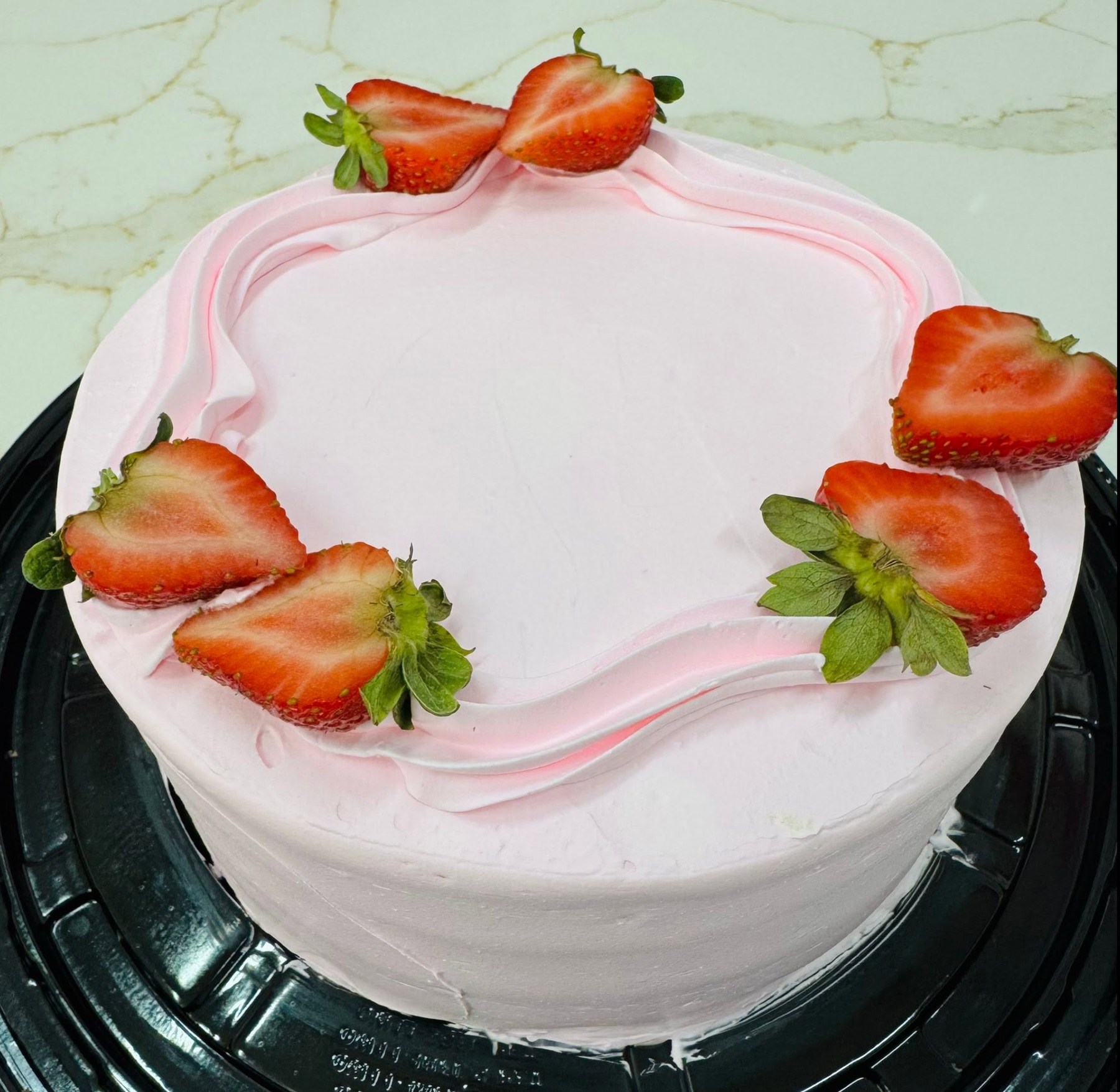 Pink strawberry cake
